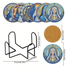 Load image into Gallery viewer, 8PCS Special Shape Diamond Painting Coasters Kits (Virgin Stained Glass)