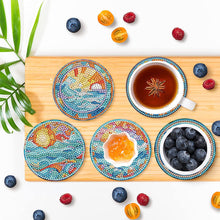 Load image into Gallery viewer, 8PCS Special Shape Diamond Painting Coasters Kits (Wave Stained Glass)