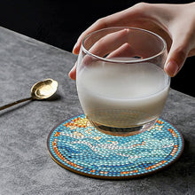 Load image into Gallery viewer, 8PCS Special Shape Diamond Painting Coasters Kits (Wave Stained Glass)
