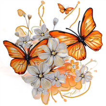 Load image into Gallery viewer, Diamond Painting - Partial Special Shaped - Butterfly (30*30CM)
