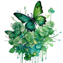 Load image into Gallery viewer, Diamond Painting - Partial Special Shaped - Butterfly (30*30CM)