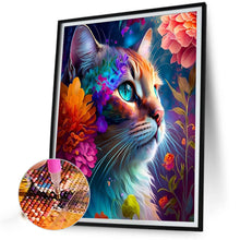 Load image into Gallery viewer, Diamond Painting - Full Round - color cat (40*50CM)