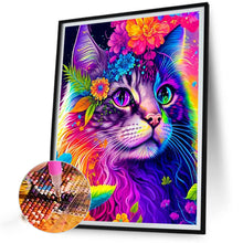 Load image into Gallery viewer, Diamond Painting - Full Round - color cat (40*50CM)