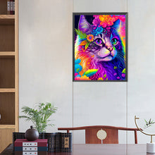 Load image into Gallery viewer, Diamond Painting - Full Round - color cat (40*50CM)