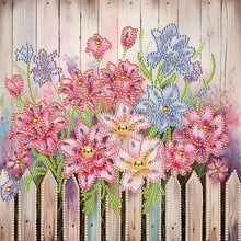 Load image into Gallery viewer, Diamond Painting - Partial Special Shaped - flowers in fence (30*30CM)