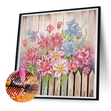 Load image into Gallery viewer, Diamond Painting - Partial Special Shaped - flowers in fence (30*30CM)