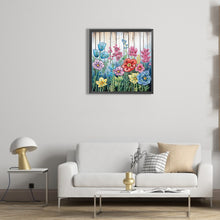 Load image into Gallery viewer, Diamond Painting - Partial Special Shaped - flowers in fence (30*30CM)