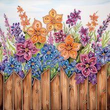 Load image into Gallery viewer, Diamond Painting - Partial Special Shaped - flowers in fence (30*30CM)