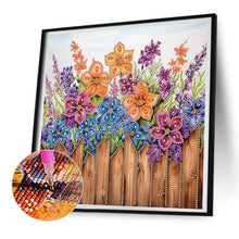 Load image into Gallery viewer, Diamond Painting - Partial Special Shaped - flowers in fence (30*30CM)