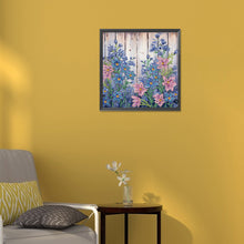 Load image into Gallery viewer, Diamond Painting - Partial Special Shaped - flowers in fence (30*30CM)