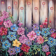 Load image into Gallery viewer, Diamond Painting - Partial Special Shaped - flowers in fence (30*30CM)