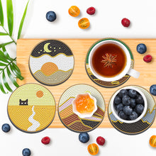 Load image into Gallery viewer, 6PCS Diamond Painting Art Coaster Kit Acrylic Round Diamond Painting DIY Coaster