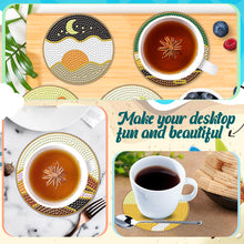 Load image into Gallery viewer, 6PCS Diamond Painting Art Coaster Kit Acrylic Round Diamond Painting DIY Coaster