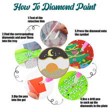 Load image into Gallery viewer, 6PCS Diamond Painting Art Coaster Kit Acrylic Round Diamond Painting DIY Coaster