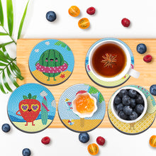 Load image into Gallery viewer, 6PCS Diamond Painting Art Coaster Kit Acrylic Round Diamond Painting DIY Coaster