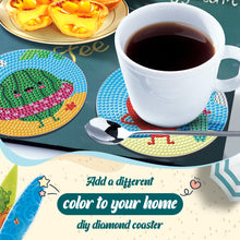 Load image into Gallery viewer, 6PCS Diamond Painting Art Coaster Kit Acrylic Round Diamond Painting DIY Coaster