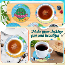 Load image into Gallery viewer, 6PCS Diamond Painting Art Coaster Kit Acrylic Round Diamond Painting DIY Coaster