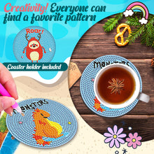 Load image into Gallery viewer, 6PCS Diamond Painting Art Coaster Kit Acrylic Round Diamond Painting DIY Coaster