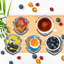 Load image into Gallery viewer, 4PCS Diamond Painting Art Coaster Kit Acrylic Round Diamond Painting DIY Coaster