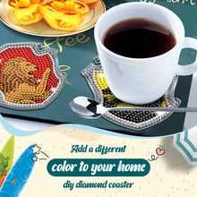 Load image into Gallery viewer, 4PCS Diamond Painting Art Coaster Kit Acrylic Round Diamond Painting DIY Coaster