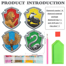 Load image into Gallery viewer, 4PCS Diamond Painting Art Coaster Kit Acrylic Round Diamond Painting DIY Coaster