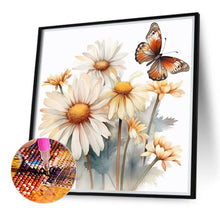 Load image into Gallery viewer, Diamond Painting - Full Round - Feverfew and butterfly (40*40CM)