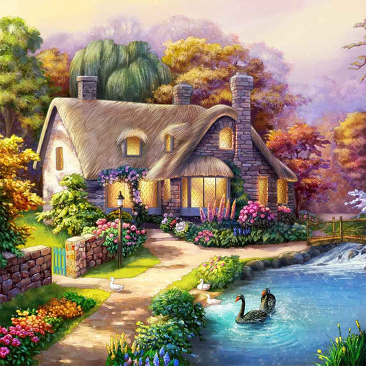 AB Diamond Painting - Full Round - country house (40*40CM)