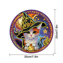 Load image into Gallery viewer, Special Shaped Crystal Painting Wreath Kit Magic Cat Acrylic Peacock Flaming Cat
