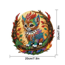 Load image into Gallery viewer, Special Shaped Crystal Painting Wreath Kit Magic Cat Acrylic Peacock Flaming Cat
