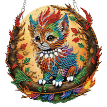 Load image into Gallery viewer, Special Shaped Crystal Painting Wreath Kit Magic Cat Acrylic Peacock Flaming Cat