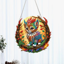 Load image into Gallery viewer, Special Shaped Crystal Painting Wreath Kit Magic Cat Acrylic Peacock Flaming Cat