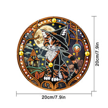 Load image into Gallery viewer, Special Shaped Crystal Painting Wreath Kit Magic Cat Acrylic Peacock Flaming Cat