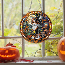 Load image into Gallery viewer, Special Shaped Crystal Painting Wreath Kit Magic Cat Acrylic Peacock Flaming Cat