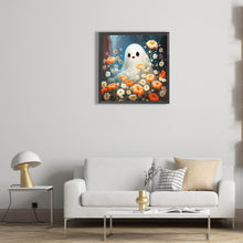 Load image into Gallery viewer, Diamond Painting - Full Round - Halloween flower viewing ghosts (30*30CM)