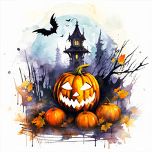 Load image into Gallery viewer, Diamond Painting - Full Round - Halloween Pumpkin Castle (30*30CM)