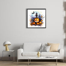 Load image into Gallery viewer, Diamond Painting - Full Round - Halloween Pumpkin Castle (30*30CM)