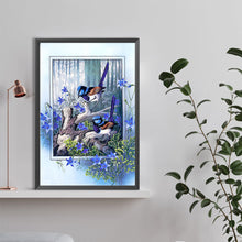 Load image into Gallery viewer, Diamond Painting - Full Round - Frame painting star flower bluebird (40*60CM)