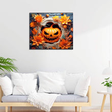 Load image into Gallery viewer, Diamond Painting - Full Round - The broken pumpkin smiles evilly (60*50CM)