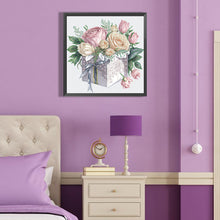 Load image into Gallery viewer, Diamond Painting - Partial Special Shaped - flower gift box (40*40CM)