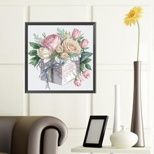 Load image into Gallery viewer, Diamond Painting - Partial Special Shaped - flower gift box (40*40CM)