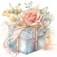 Load image into Gallery viewer, Diamond Painting - Partial Special Shaped - flower gift box (40*40CM)