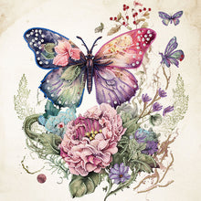 Load image into Gallery viewer, Diamond Painting - Partial Special Shaped - flowers butterfly (40*40CM)
