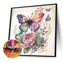 Load image into Gallery viewer, Diamond Painting - Partial Special Shaped - flowers butterfly (40*40CM)