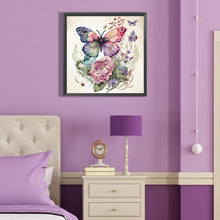 Load image into Gallery viewer, Diamond Painting - Partial Special Shaped - flowers butterfly (40*40CM)