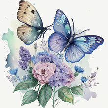 Load image into Gallery viewer, Diamond Painting - Partial Special Shaped - flowers butterfly (40*40CM)