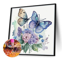 Load image into Gallery viewer, Diamond Painting - Partial Special Shaped - flowers butterfly (40*40CM)