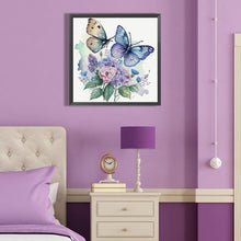 Load image into Gallery viewer, Diamond Painting - Partial Special Shaped - flowers butterfly (40*40CM)