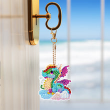 Load image into Gallery viewer, 6PCS Double Sided Special Shape Diamond Painting Keychain (Propitious Pterosaur)