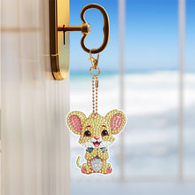 Load image into Gallery viewer, 6PCS Double Sided Special Shape Diamond Painting Keychain (Delicate Mouse)