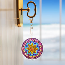 Load image into Gallery viewer, 6PCS Double Sided Special Shape Diamond Painting Keychain (Mandala)